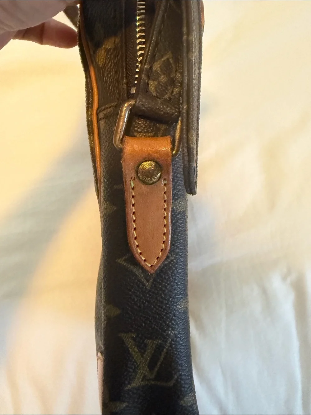 Louis Vuitton Monogram Canvas Messenger Bag - Brown with Tan Trim